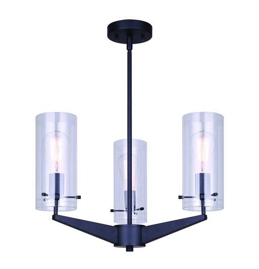 Canarm - ICH759A03BK - Three Light Chandelier - Black