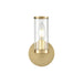 Alora - WV309001NBCG - One Light Wall Sconce - Revolve - Natural Brass| Clear Glass