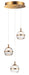 ET2 - E24593-93NAB - LED Pendant - Swank - Natural Aged Brass