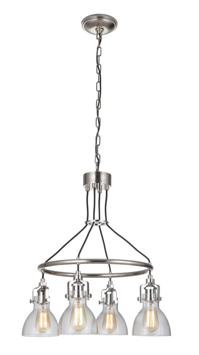 Craftmade - 51224-PLN - Four Light Chandelier - State House - Polished Nickel