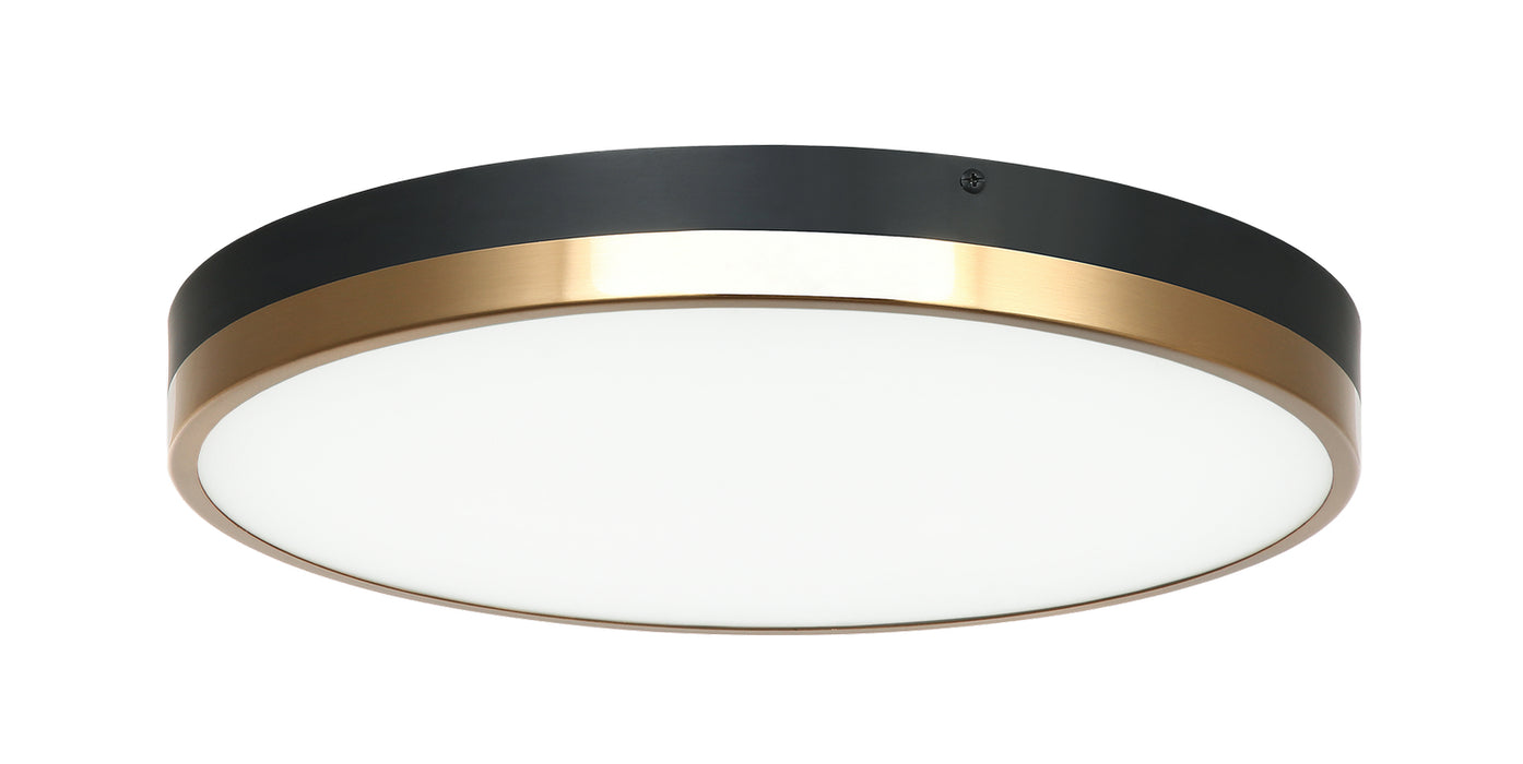 Matteo Lighting - M15302BKAG - LED Flush Mount - Tone - Black & Aged Gold Brass