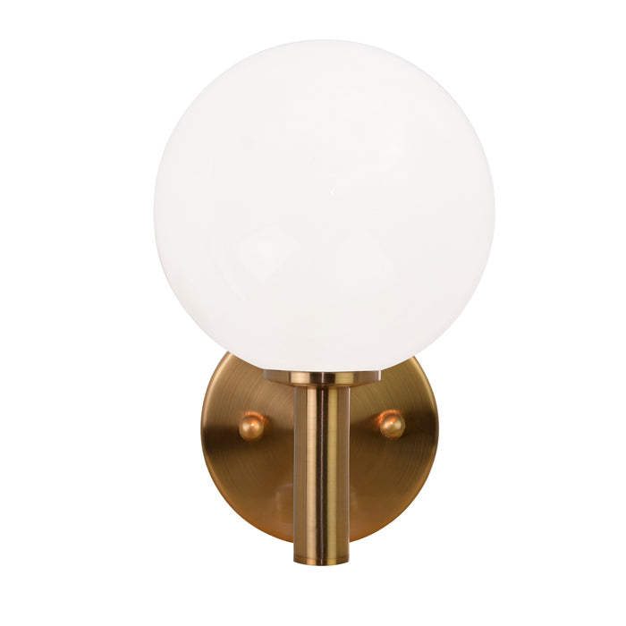 Matteo Lighting - S06001AGOP - One Light Wall Sconce - Cosmo - Aged Gold Brass