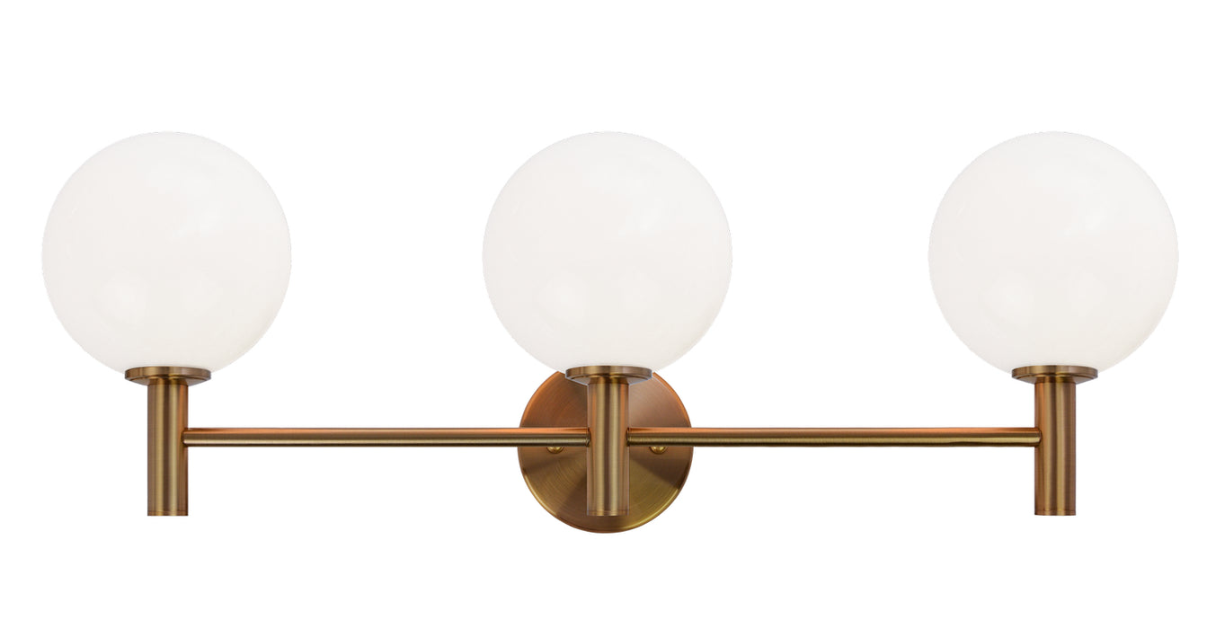 Matteo Lighting - S06003AGOP - Three Light Wall Sconce - Cosmo - Aged Gold Brass