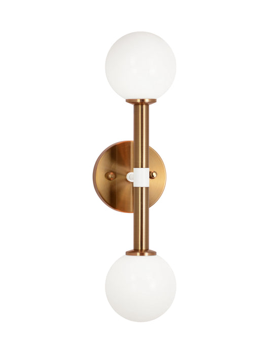 Matteo Lighting - W75312AGOP - Two Light Wall Sconce - Stellar - Aged Gold Brass