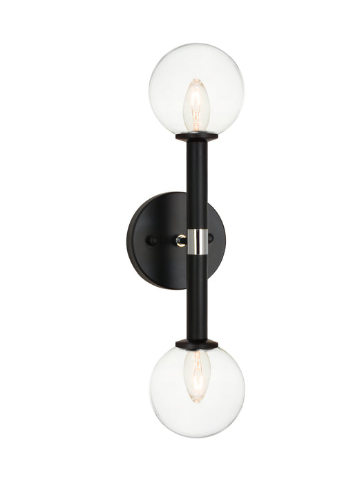 Matteo Lighting - W75312BKCL - Two Light Wall Sconce - Stellar - Black