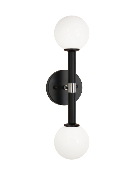 Matteo Lighting - W75312BKOP - Two Light Wall Sconce - Stellar - Black