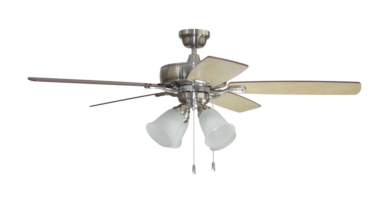 Craftmade - TCE52BNK5C4 - 52``Ceiling Fan - Twist N Click 4 Light - Brushed Polished Nickel