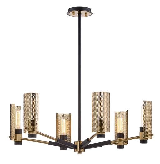 Troy Lighting - F6876 - Six Light Chandelier - Pilsen - Modern Bronze And Aged Brass