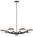 Troy Lighting - F7164 - Eight Light Chandelier - Ace - Carb Blk W Pol Nickel Accents