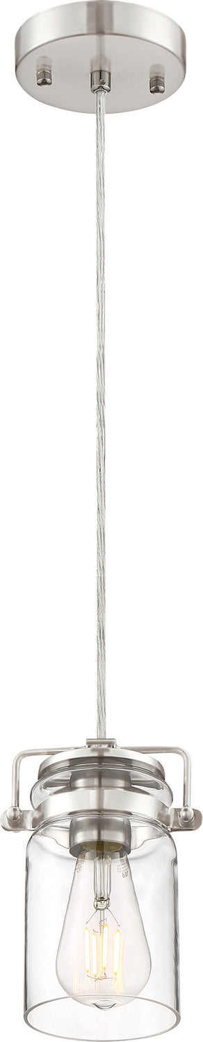 Nuvo Lighting - 60-6736 - One Light Mini Pendant - Antebellum - Brushed Nickel / Clear Glass