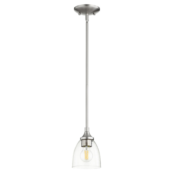 Quorum - 3059-265 - One Light Pendant - Enclave - Satin Nickel w/ Clear/Seeded