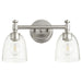 Quorum - 5122-2-265 - Two Light Vanity - Rossington - Satin Nickel w/ Clear/Seeded