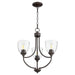 Quorum - 6059-3-286 - Three Light Chandelier - Enclave - Oiled Bronze w/ Clear/Seeded