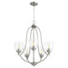 Quorum - 6069-5-265 - Five Light Chandelier - Barkley - Satin Nickel w/ Clear/Seeded