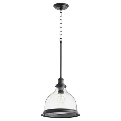 Quorum - 6193-12-69 - One Light Pendant - Noir w/ Clear/Seeded