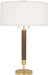 Robert Abbey - 205 - Two Light Table Lamp - Dexter - Modern Brass w/ Walnuted Wood Column