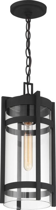 Nuvo Lighting - 60-6574 - One Light Hanging Lantern - Tofino - Textured Black / Clear Seeded Glass