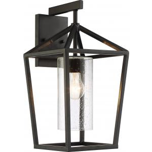 Nuvo Lighting - 60-6593 - One Light Outdoor Lantern - Hopewell - Matte Black