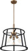 Nuvo Lighting - 60-6642 - Three Light Pendant - Chassis - Copper Brushed Brass / Matte Black