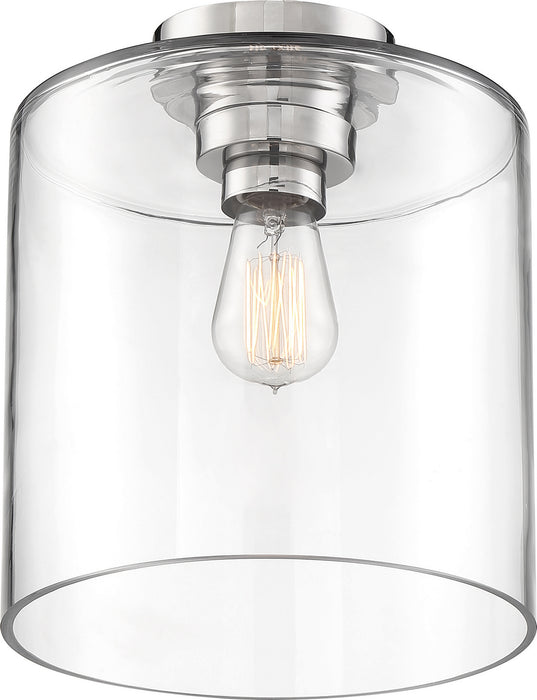 Nuvo Lighting - 60-6778 - One Light Semi Flush Mount - Chantecleer - Polished Nickel / Clear Glass