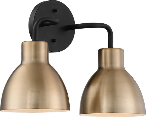 Nuvo Lighting - 60-6792 - Two Light Vanity - Sloan - Matte Black / Burnished Brass