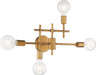 Nuvo Lighting - 60-6871 - Four Light Vanity - Delphi - Aged Gold