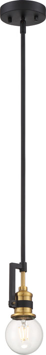 Nuvo Lighting - 60-6975 - One Light Mini Pendant - Intention - Warm Brass / Black