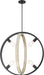 Nuvo Lighting - 60-6985 - Four Light Pendant - Augusta - Black / Gray Wood