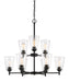 Designers Fountain - 95789-MB - Nine Light Chandelier - Westin - Matte Black