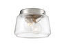 Designers Fountain - 96221-SP - Two Light Flushmount - Riley - Satin Platinum