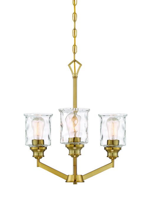 Designers Fountain - 96383-BG - Three Light Chandelier - Drake - Brushed Gold