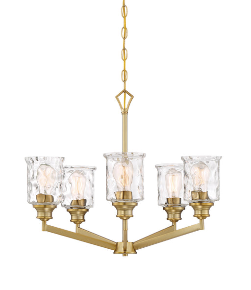 Designers Fountain - 96385-BG - Five Light Chandelier - Drake - Brushed Gold