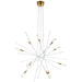 Visual Comfort - CHC 5600WHT - LED Chandelier - Stellar - Matte White and Antique Brass