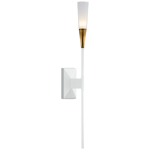 Visual Comfort - CHD 2601WHT - LED Wall Sconce - Stellar - Matte White and Antique Brass