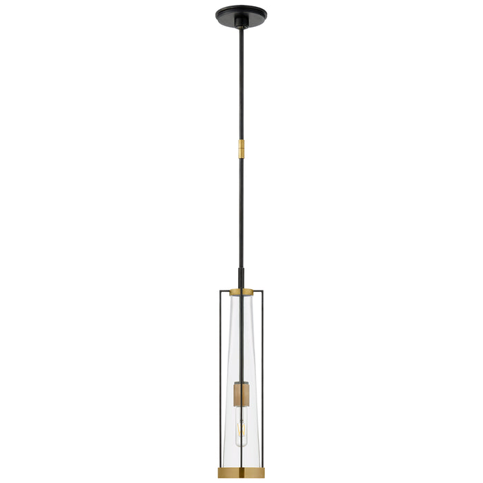 Visual Comfort - TOB 5276BZ/HAB-CG - One Light Pendant - Calix - Bronze and Brass