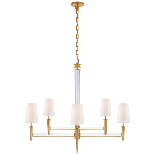 Visual Comfort - TOB 5943HAB-L - Eight Light Chandelier - Lyra - Hand-Rubbed Antique Brass and Crystal
