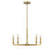 Meridian - M10069NB - Five Light Chandelier - Mchan - Natural Brass