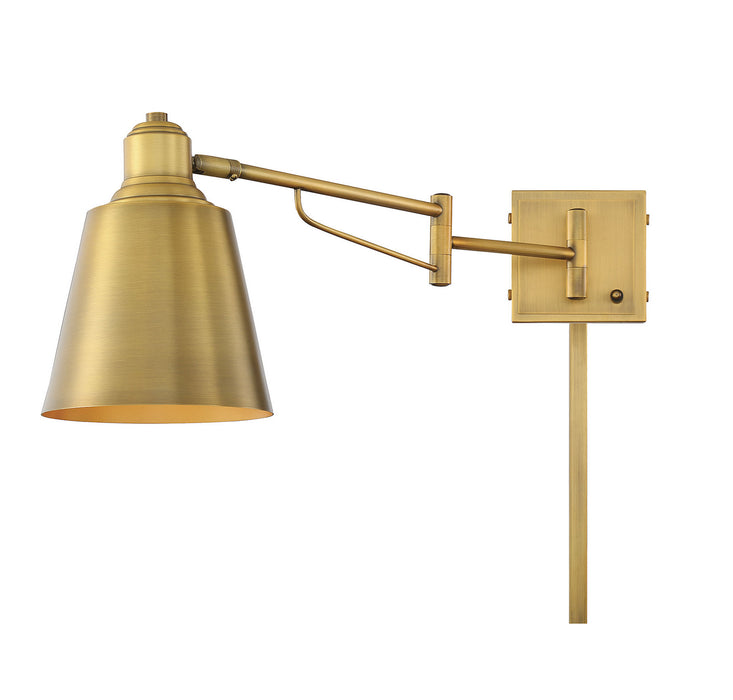 Meridian - M90047NB - One Light Wall Sconce - Mscon - Natural Brass