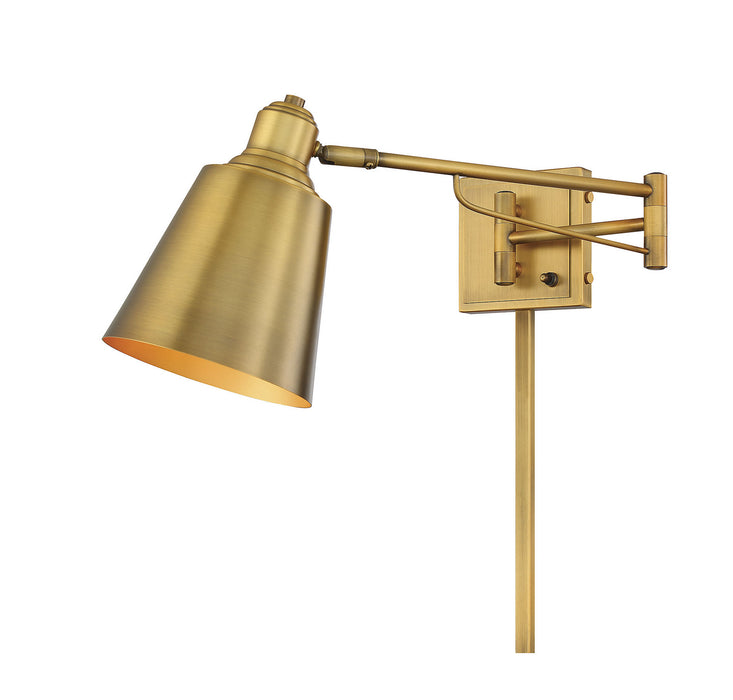 Meridian - M90047NB - One Light Wall Sconce - Mscon - Natural Brass