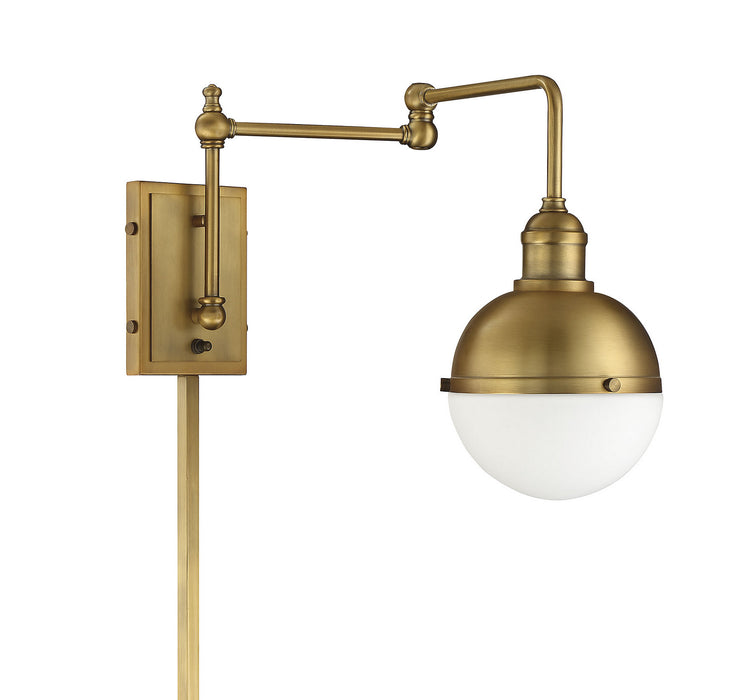 Meridian - M90052NB - One Light Wall Sconce - Mscon - Natural Brass