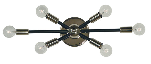 Framburg - 5015 PN/MBLACK - Six Light Wall Sconce - Simone - Polished Nickel with Matte Black Accents