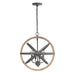Capital Lighting - 330544IW - Four Light Pendant - Independent - Iron and Wood