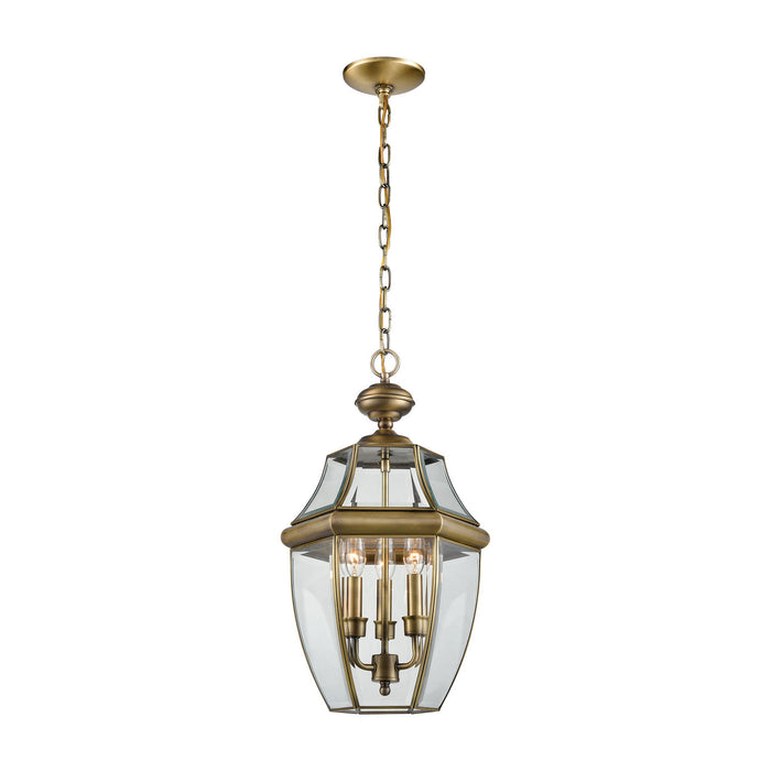 Thomas Lighting - 8603EH/89 - Three Light Hanging Lantern - Ashford - Antique Brass