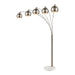 Stein World - 77102 - Five Light Floor Lamp - Peterborough - Polished Nickel