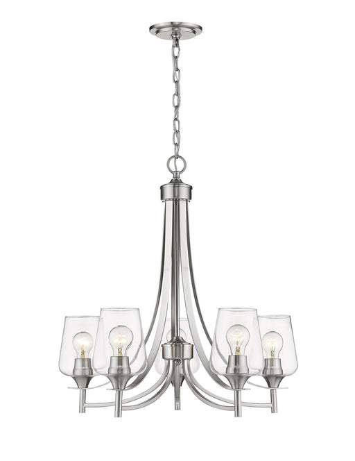 Z-Lite - 473-5BN - Five Light Chandelier - Joliet - Brushed Nickel