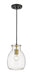 Z-Lite - 476MP-MB-OBR - One Light Pendant - Bella - Matte Black / Olde Brass