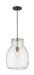 Z-Lite - 476P-MB-OBR - One Light Pendant - Bella - Matte Black / Olde Brass