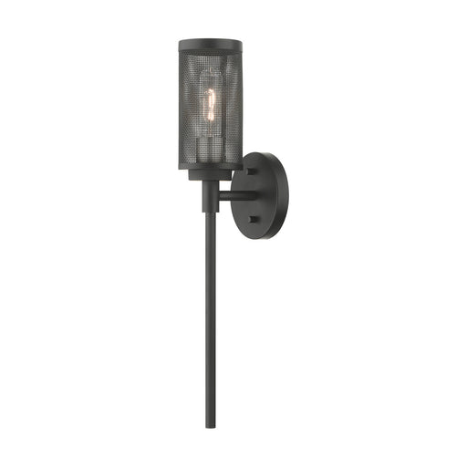 Livex Lighting - 14121-04 - One Light Wall Sconce - Industro - Black w/ Brushed Nickel Accents