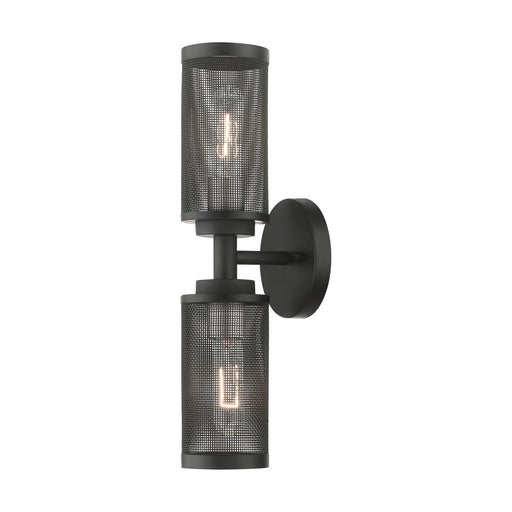 Livex Lighting - 14122-04 - Two Light Wall Sconce - Industro - Black w/ Brushed Nickel Accents