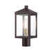 Livex Lighting - 20590-07 - One Light Outdoor Post Top Lantern - Nyack - Bronze w/ Antique Brass Cluser
